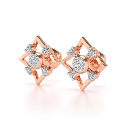 Demoiselle Silver Studs - Rose Gold - Image 3