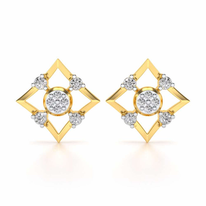 Demoiselle Silver Studs - Yellow Gold - Image 1