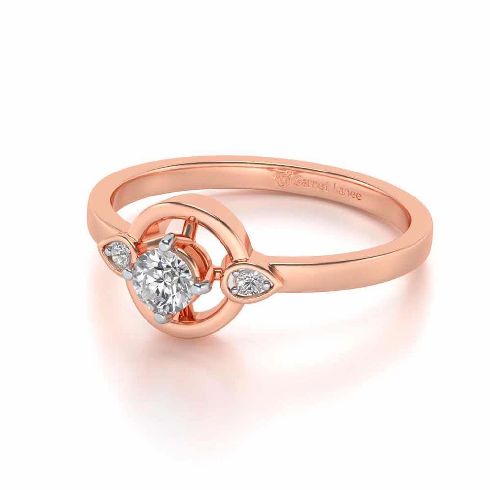 Dept Of Eyes Solitaire Silver Ring - Rose Gold - Image 2
