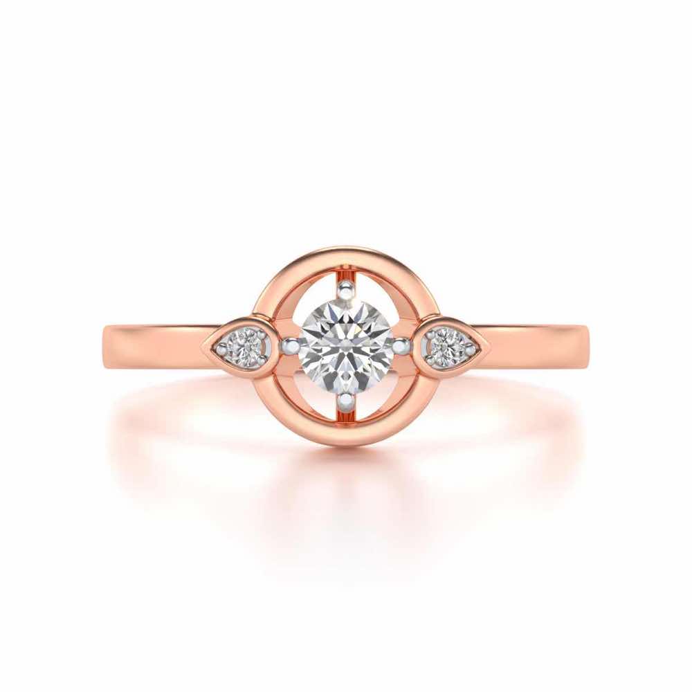 Dept Of Eyes Solitaire Silver Ring - Rose Gold - Image 4
