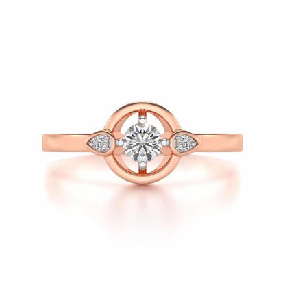 Dept Of Eyes Solitaire Silver Ring - Rose Gold - Image 4