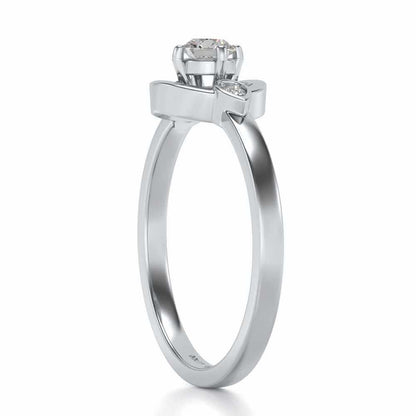Dept Of Eyes Solitaire Silver Ring - White Gold - Image 3