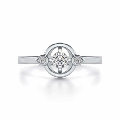 Dept Of Eyes Solitaire Silver Ring - White Gold - Image 4