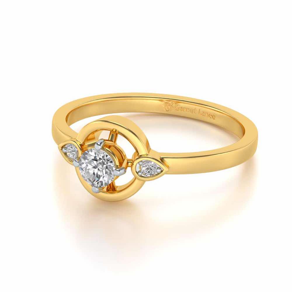 Dept Of Eyes Solitaire Silver Ring - Yellow Gold - Image 2