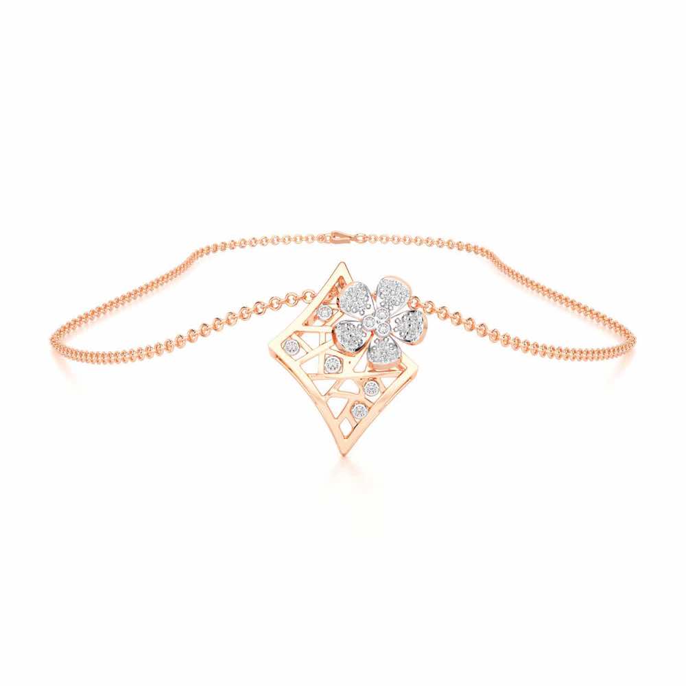 Destiny Gleam Silver Pendant - Rose Gold - Image 3