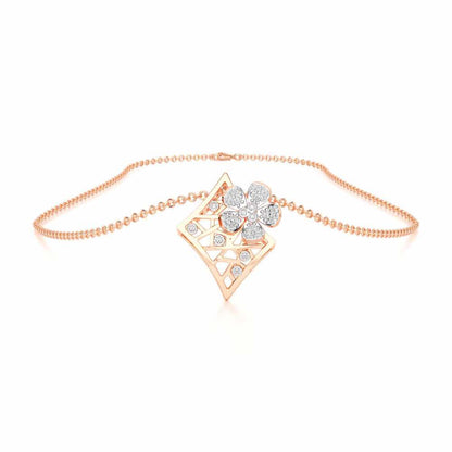 Destiny Gleam Silver Pendant - Rose Gold - Image 3