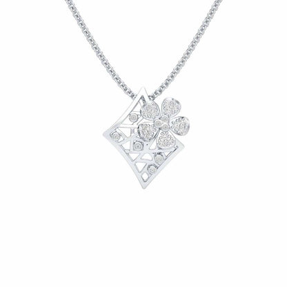 Destiny Gleam Silver Pendant - White Gold - Image 1