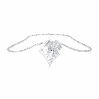 Destiny Gleam Silver Pendant - White Gold - Image 3