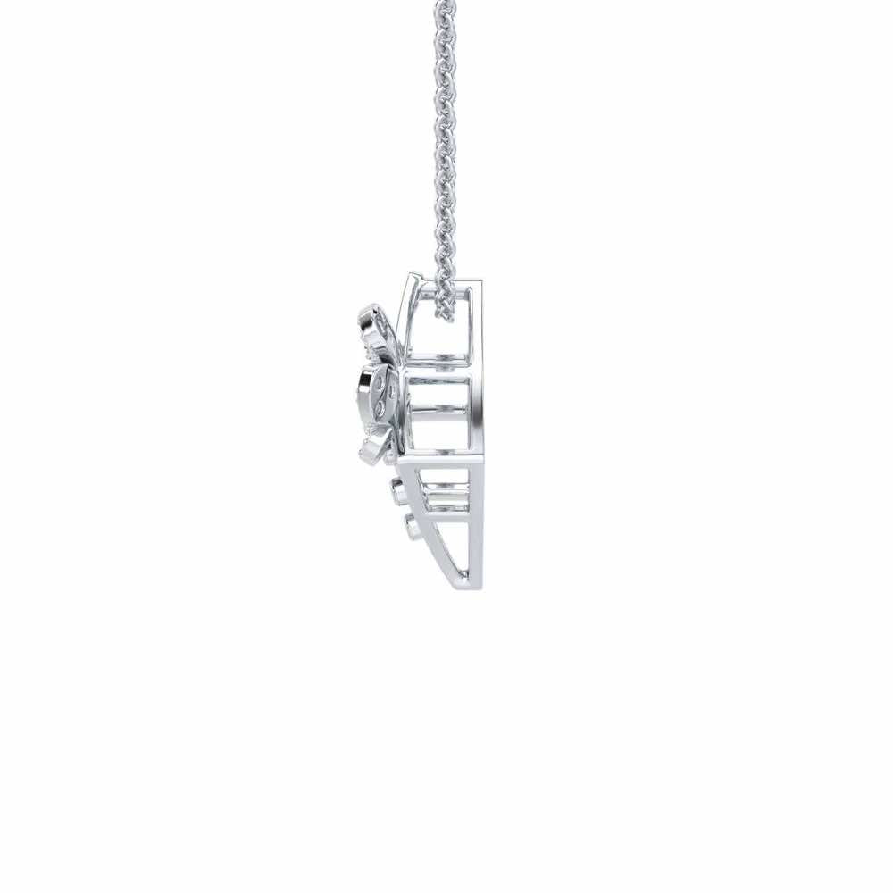 Destiny Gleam Silver Pendant - White Gold - Image 4