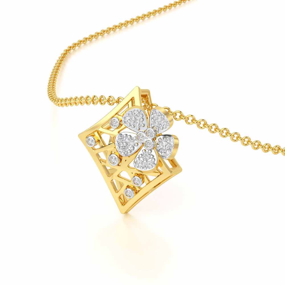 Destiny Gleam Silver Pendant - Yellow Gold - Image 2