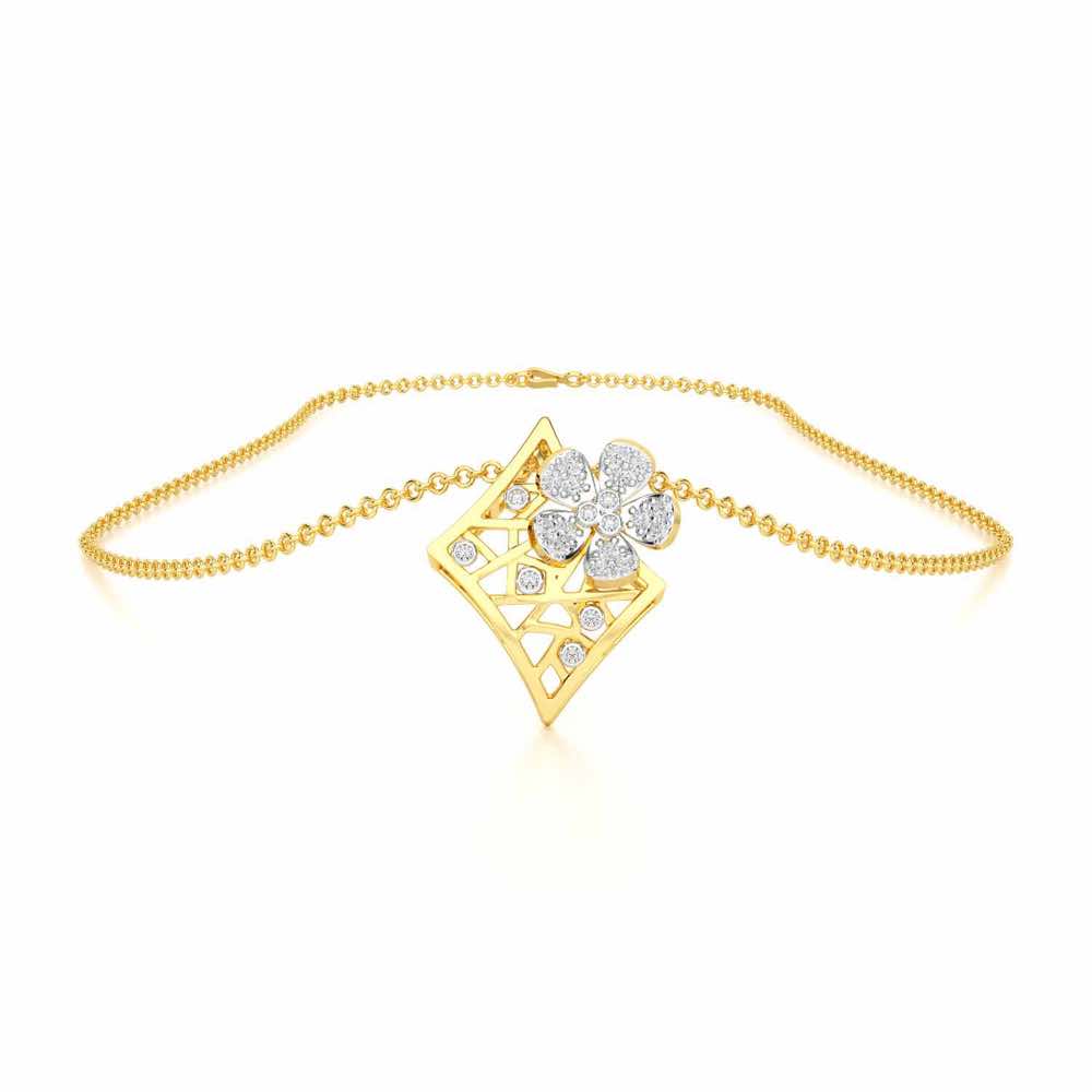 Destiny Gleam Silver Pendant - Yellow Gold - Image 3