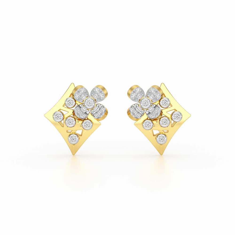 Destiny Gleam Silver Stud Earrings