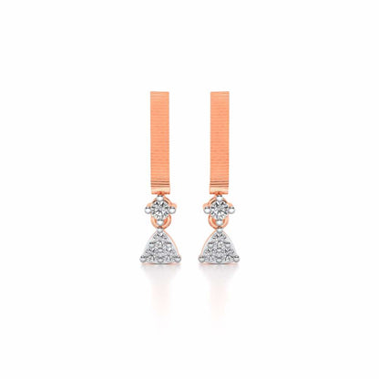 Devavani Silver Earrings - Rose Gold - Image 1