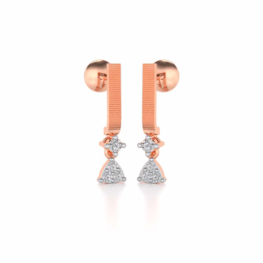 Devavani Silver Earrings - Rose Gold - Image 2
