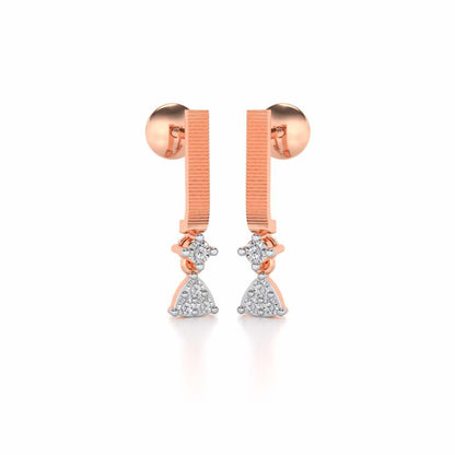 Devavani Silver Earrings - Rose Gold - Image 2