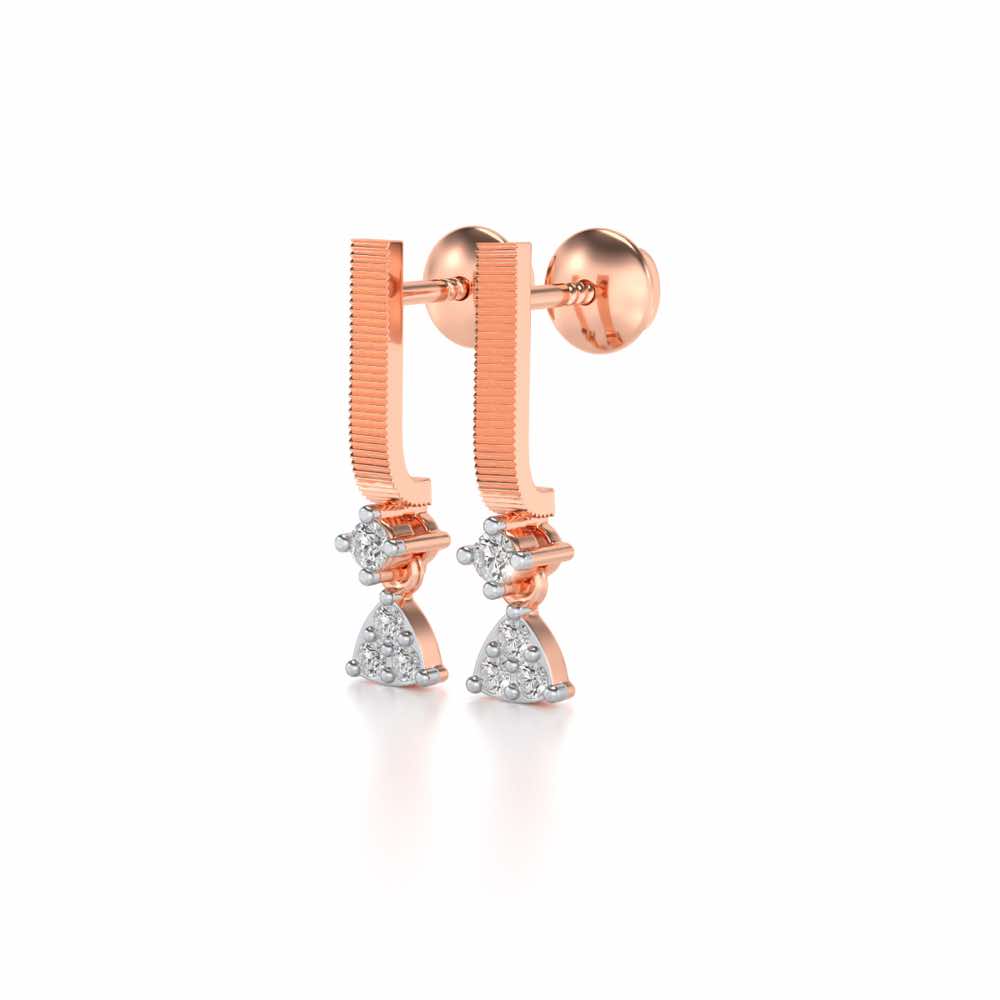 Devavani Silver Earrings - Rose Gold - Image 3
