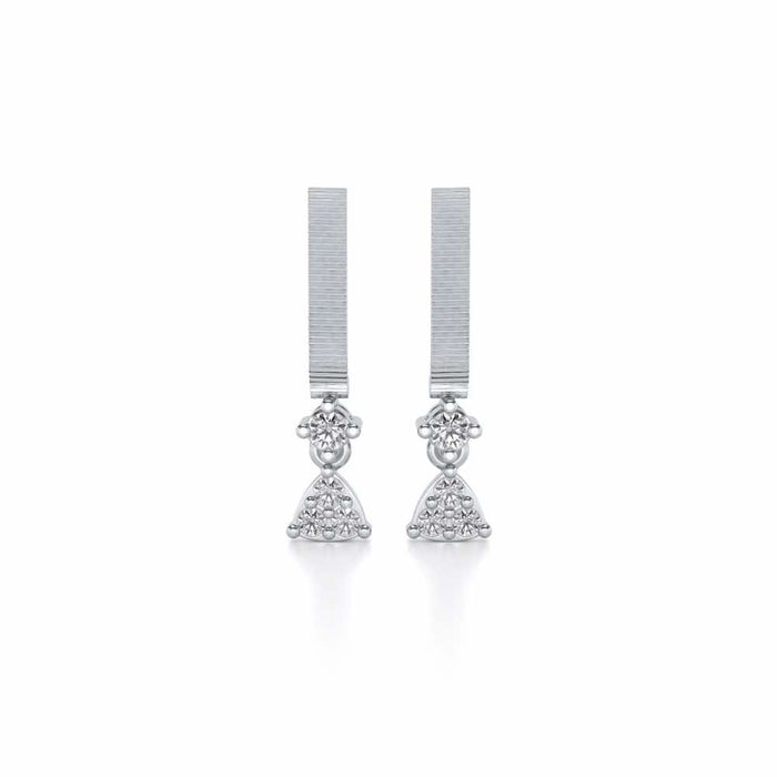Devavani Silver Earrings - White Gold - Image 1