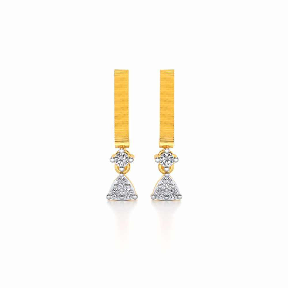 Devavani Silver Earrings - Yellow Gold - Image 1