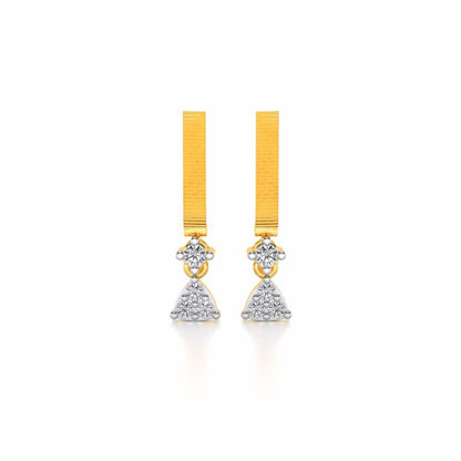 Devavani Silver Earrings - Yellow Gold - Image 1