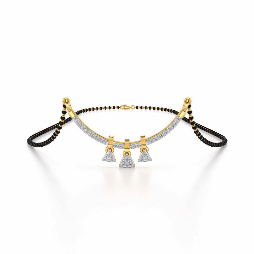 Devavani Silver Mangalsutra - Yellow Gold - Image 1