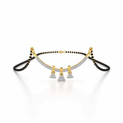 Devavani Silver Mangalsutra - Yellow Gold - Image 1