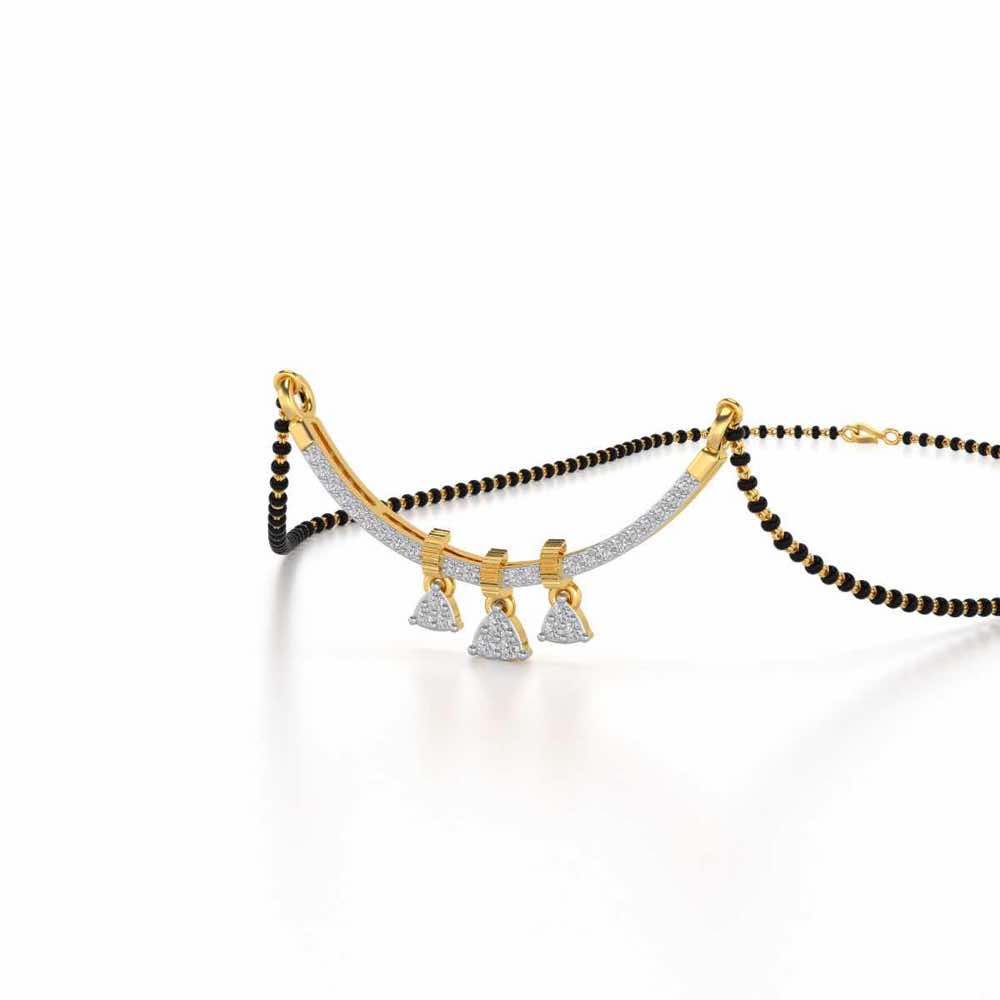 Devavani Silver Mangalsutra - Yellow Gold - Image 2