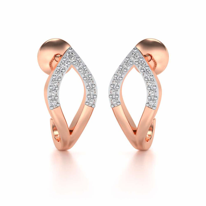 Dew Drips Silver Bali Earrings - Rose Gold - Image 1
