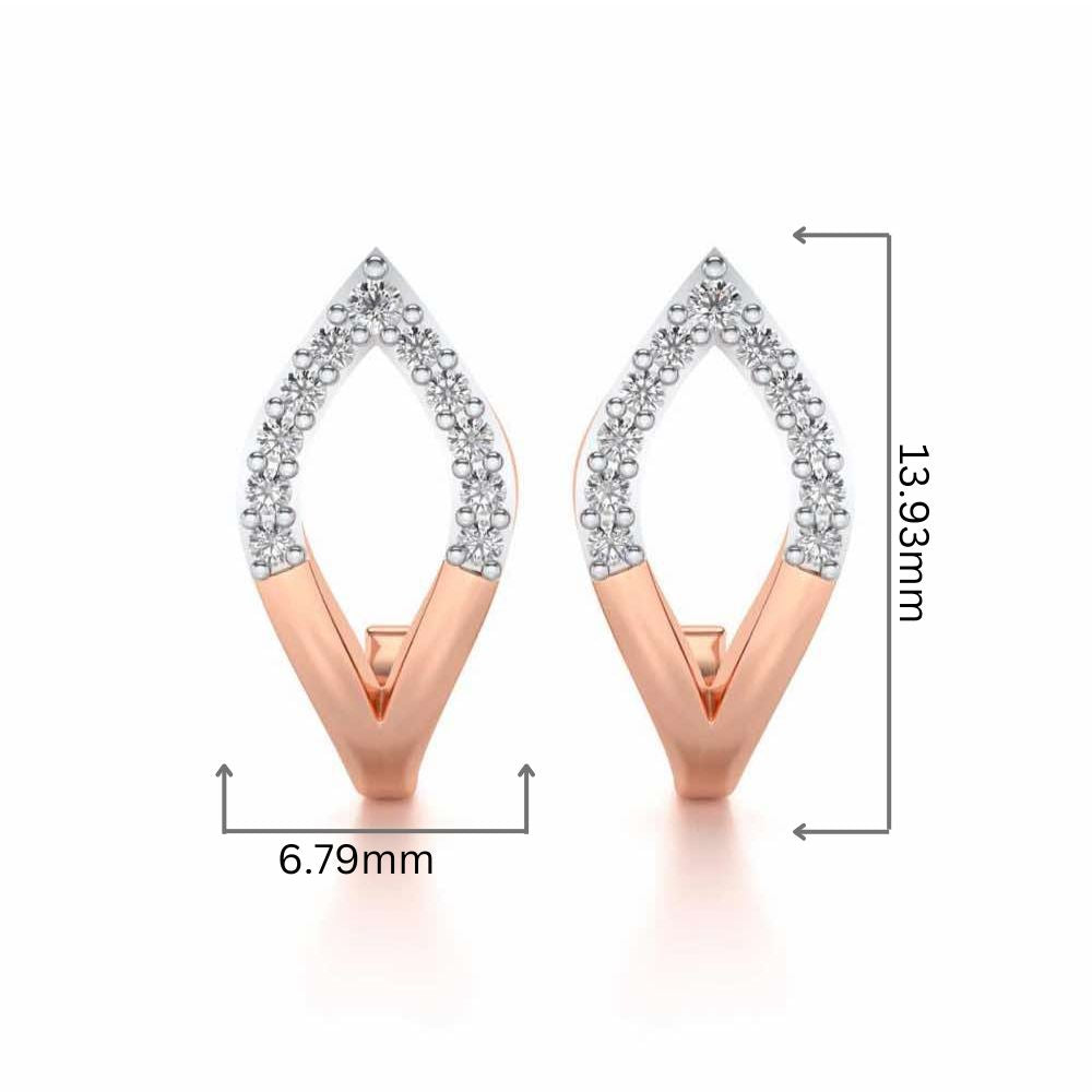 Dew Drips Silver Bali Earrings - Rose Gold - Image 2