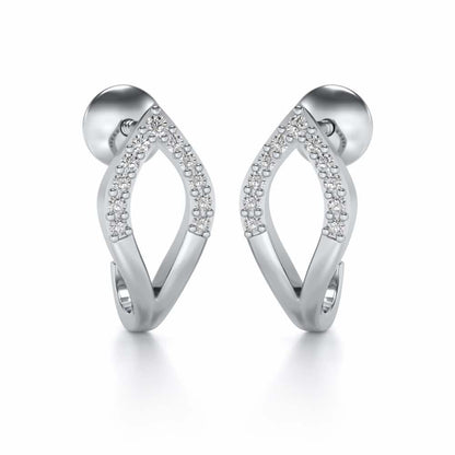 Dew Drips Silver Bali Earrings - White Gold - Image 1