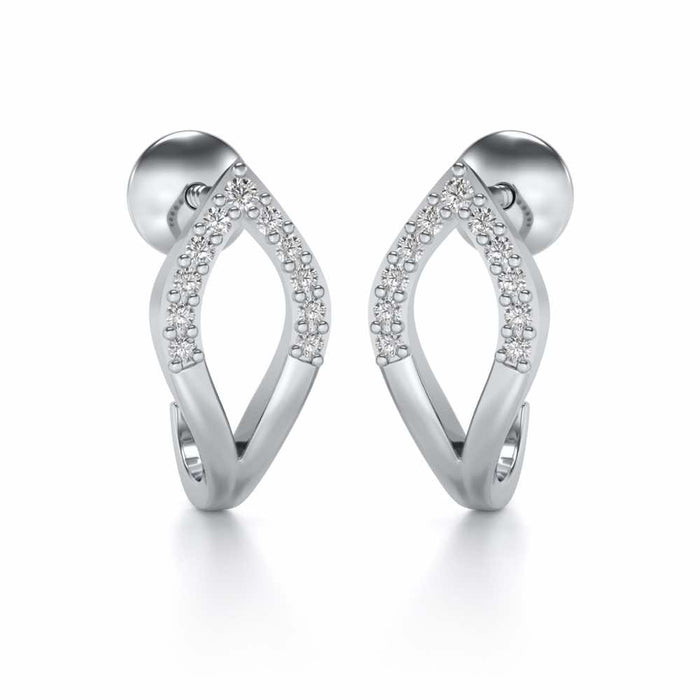 Dew Drips Silver Bali Earrings - White Gold - Image 1