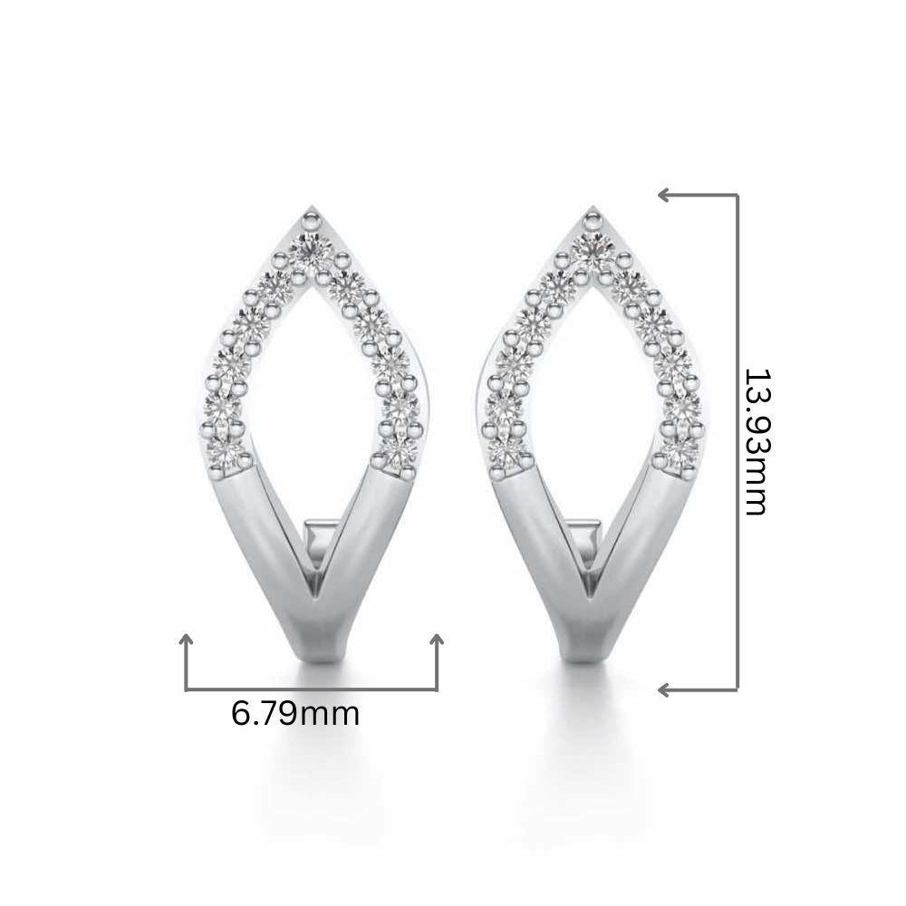 Dew Drips Silver Bali Earrings - White Gold - Image 2