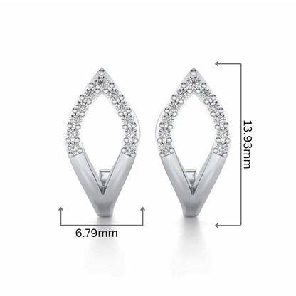 Dew Drips Silver Bali Earrings - White Gold - Image 2