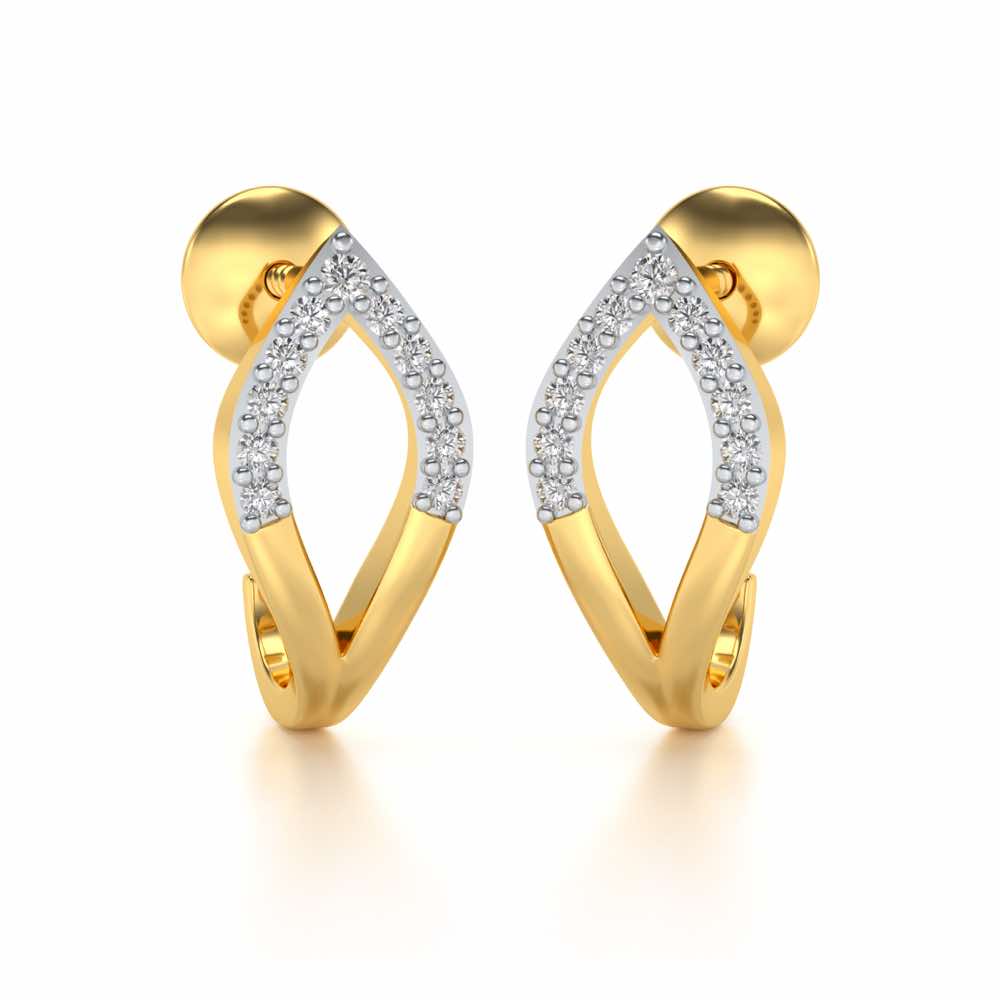 Dew Drips Silver Bali Earrings - Yellow Gold - Image 1