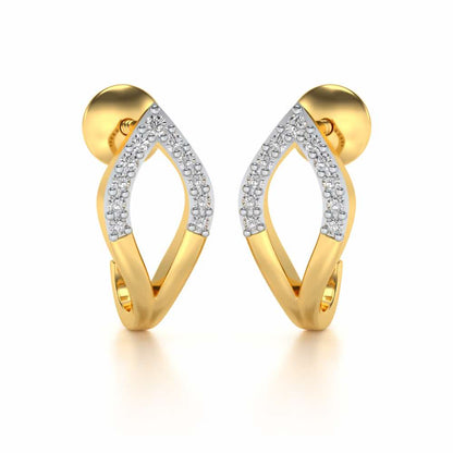 Dew Drips Silver Bali Earrings - Yellow Gold - Image 1