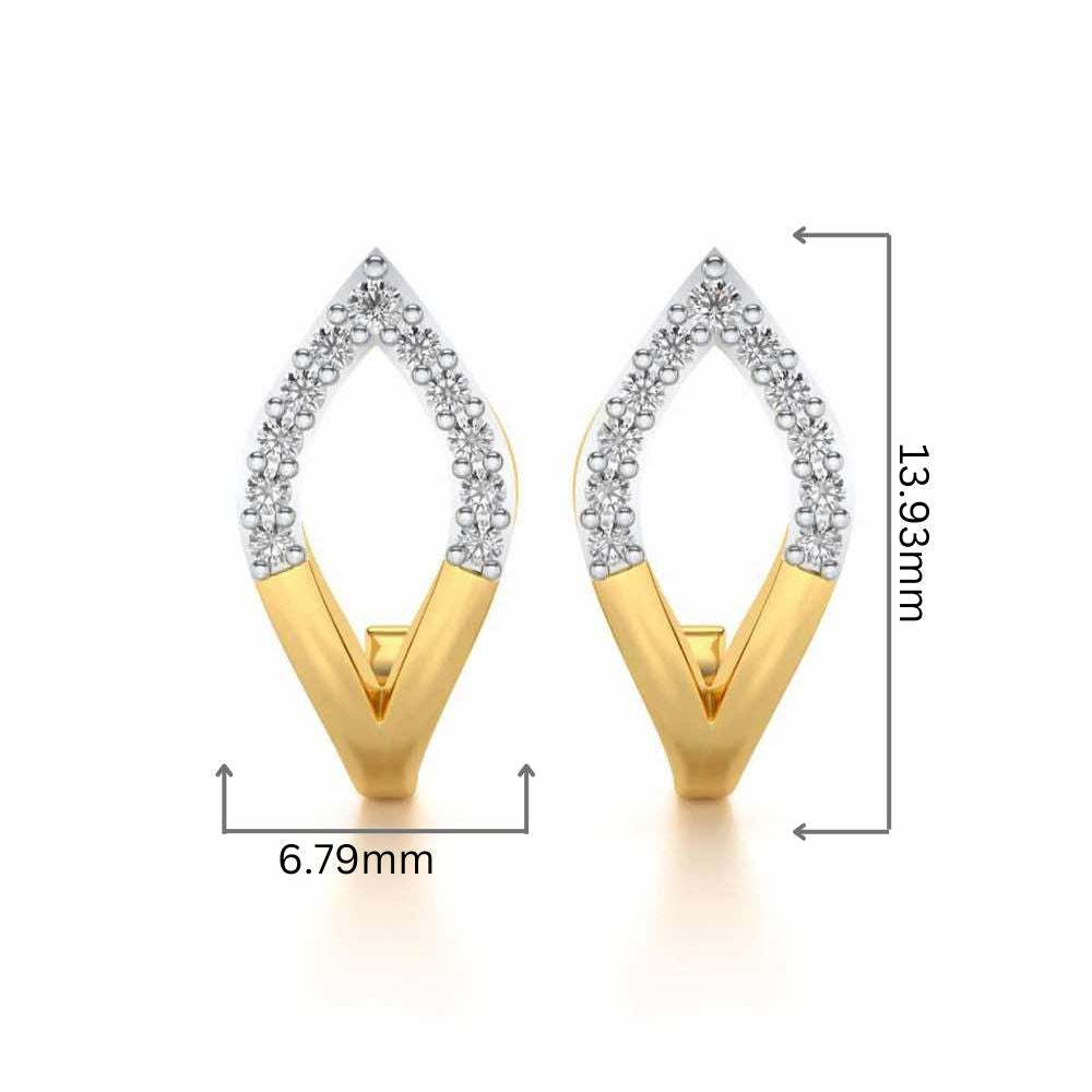 Dew Drips Silver Bali Earrings - Yellow Gold - Image 2