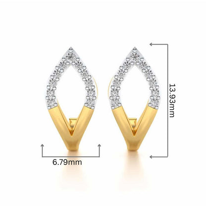 Dew Drips Silver Bali Earrings - Yellow Gold - Image 2