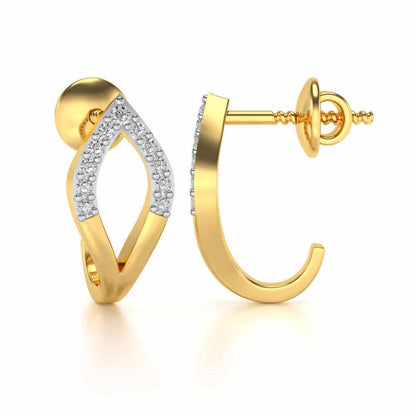 Dew Drips Silver Bali Earrings - Yellow Gold - Image 4