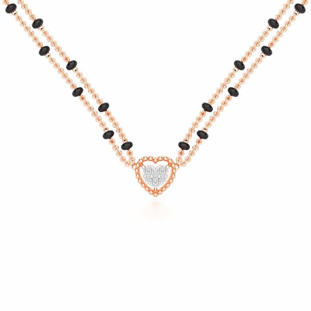 Dhadkan Silver Mangalsutra - Rose Gold - Image 1