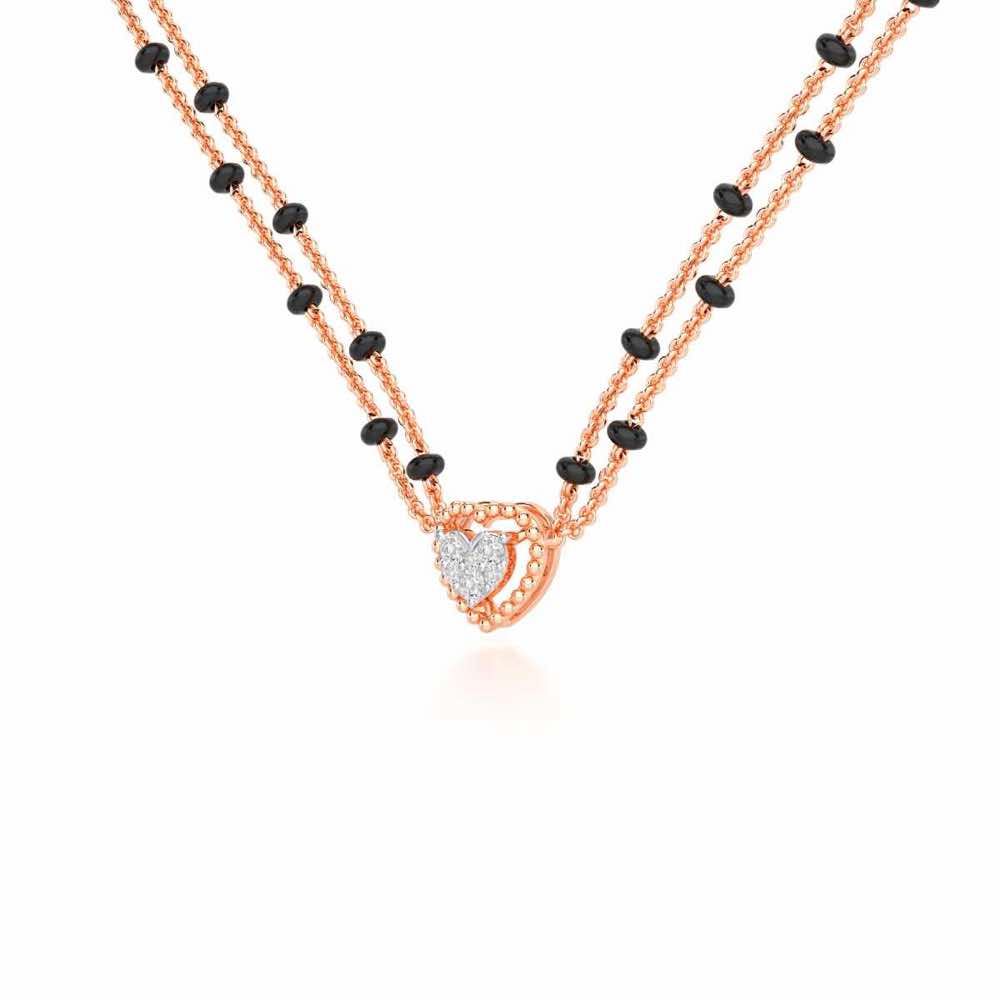 Dhadkan Silver Mangalsutra - Rose Gold - Image 2