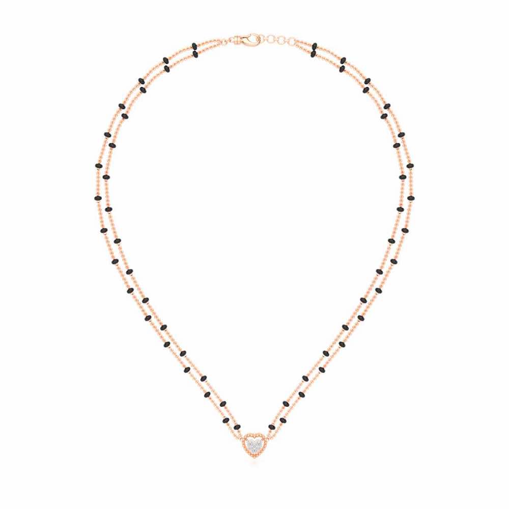 Dhadkan Silver Mangalsutra - Rose Gold - Image 3