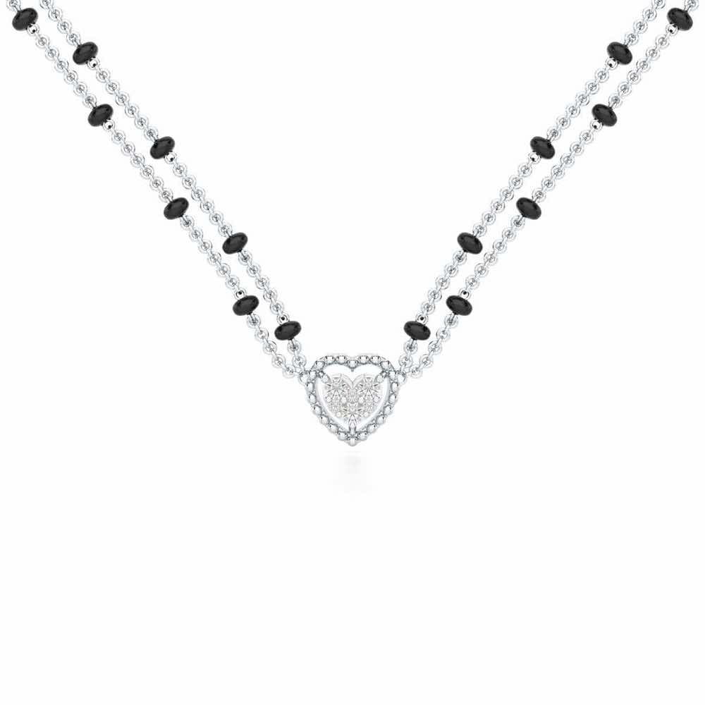 Dhadkan Silver Mangalsutra - White Gold - Image 1