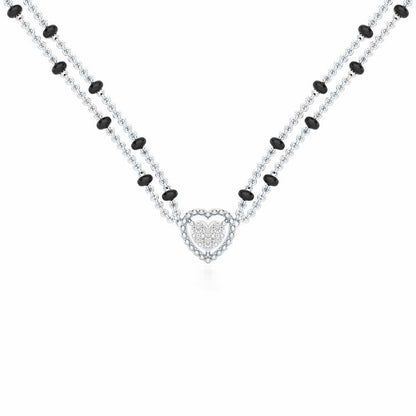 Dhadkan Silver Mangalsutra - White Gold - Image 1