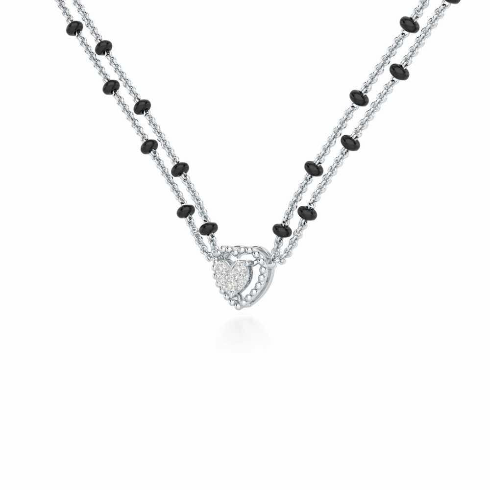 Dhadkan Silver Mangalsutra - White Gold - Image 2