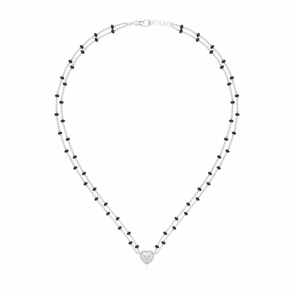 Dhadkan Silver Mangalsutra - White Gold - Image 3