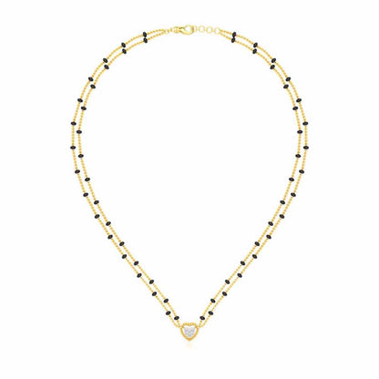 Dhadkan Silver Mangalsutra - Yellow Gold - Image 3