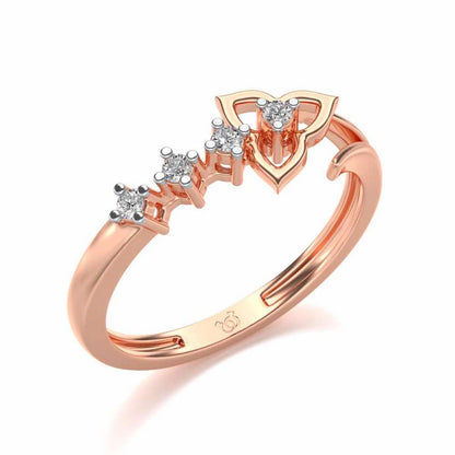 Dhriti Silver Ring - Rose Gold - Image 1