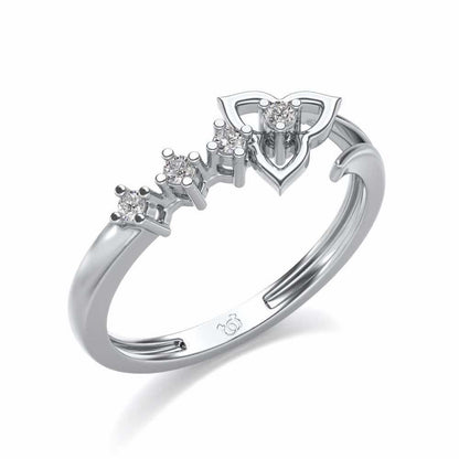 Dhriti Silver Ring - White Gold - Image 1