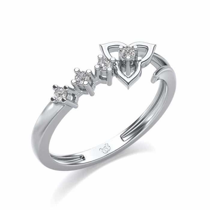 Dhriti Silver Ring - White Gold - Image 1
