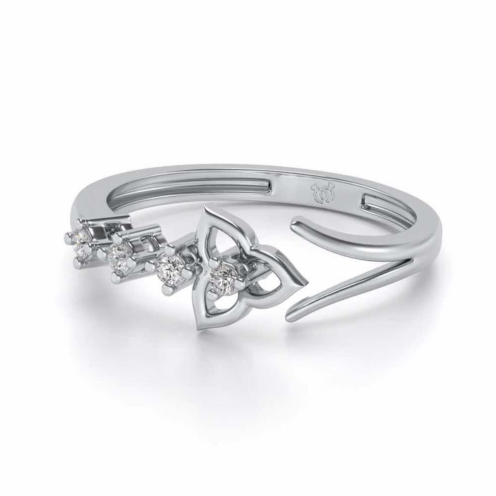 Dhriti Silver Ring - White Gold - Image 2