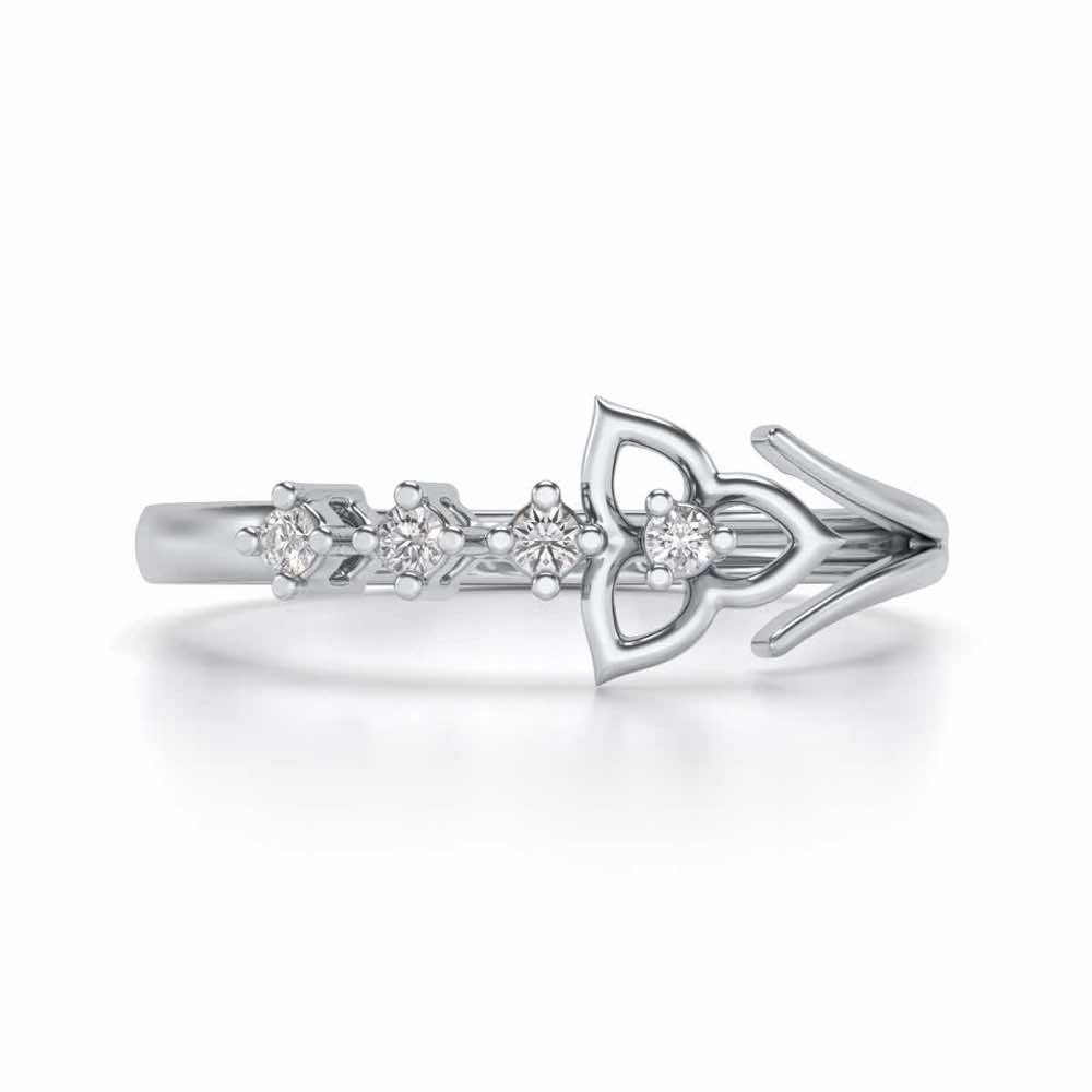 Dhriti Silver Ring - White Gold - Image 4